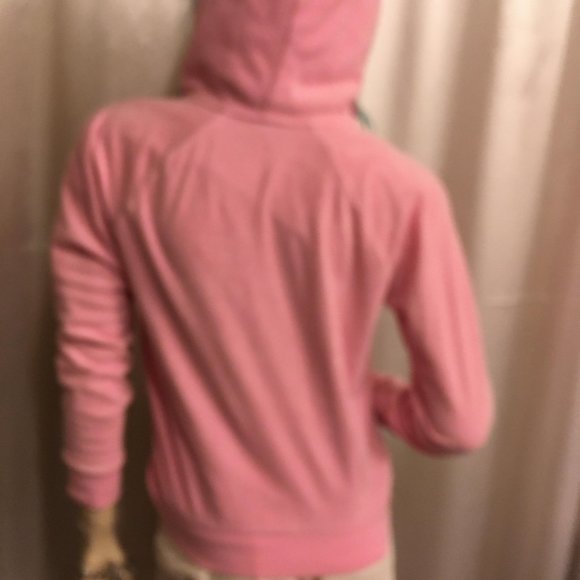 COPY - GORGEOUS authentic vintage baby pink terry cloth hoodie and necklace set! - Picture 7 of 15